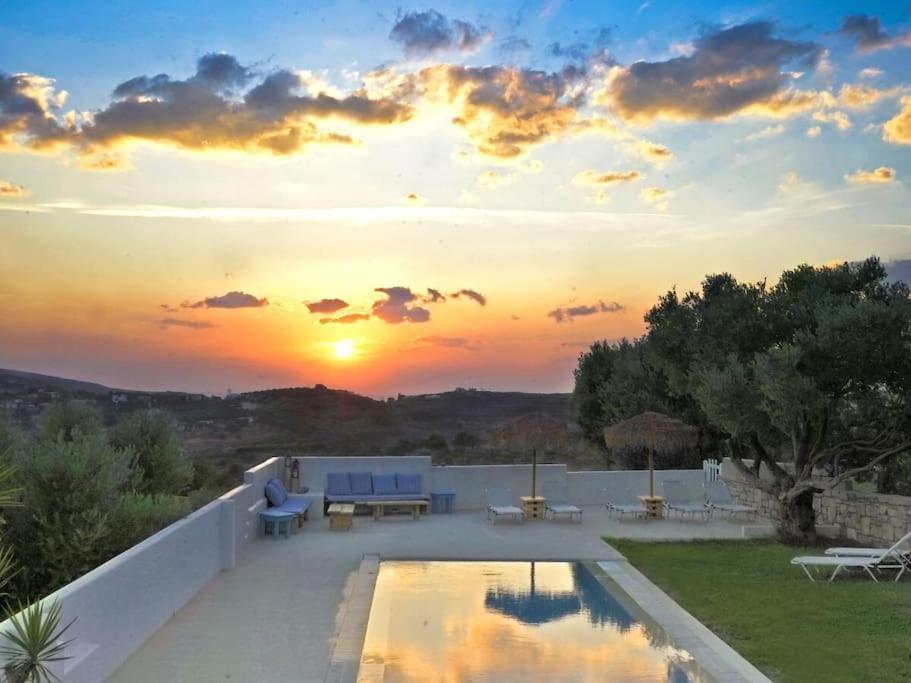 Holiday Villa Aspruga Private Pool, Absolutely Quiet, Secluded Location Pitsidia Exterior foto