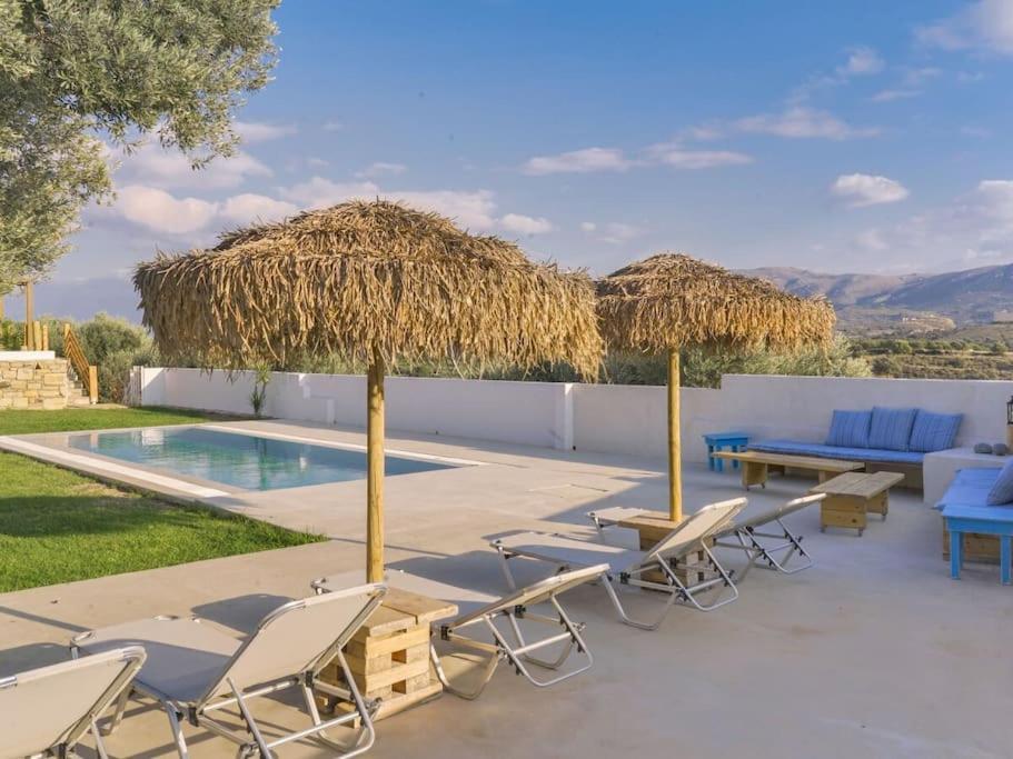 Holiday Villa Aspruga Private Pool, Absolutely Quiet, Secluded Location Pitsidia Exterior foto