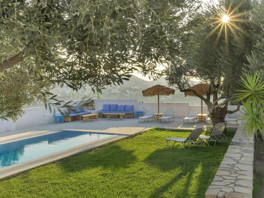 Holiday Villa Aspruga Private Pool, Absolutely Quiet, Secluded Location Pitsidia Exterior foto